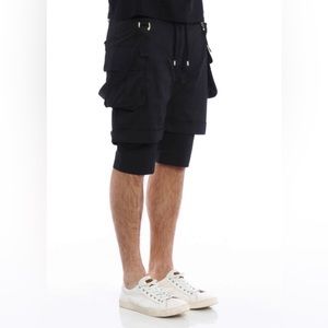 Balmain Paris Bermuda Cargo Suspender Short